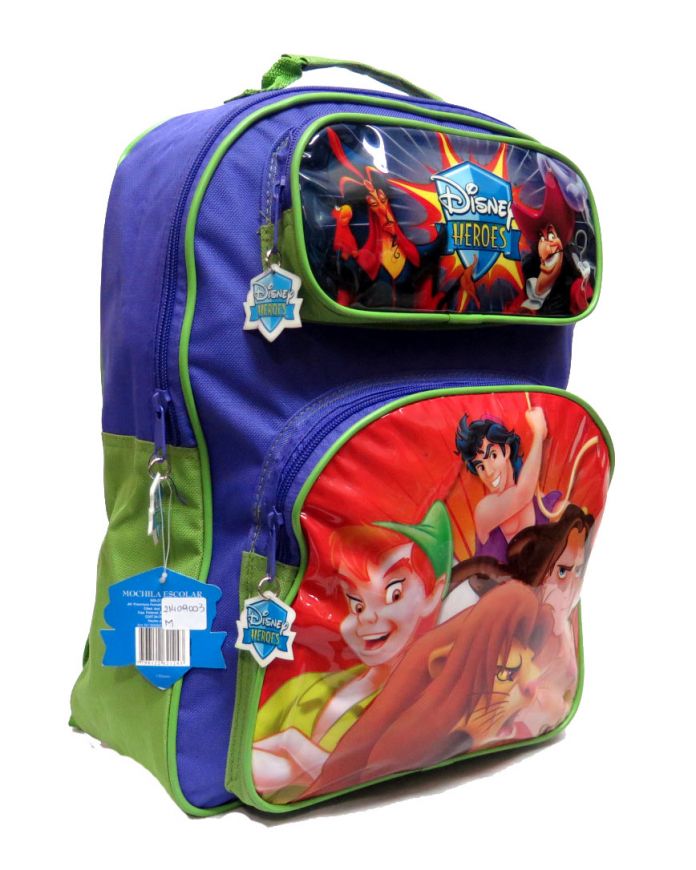 Mochila Disney Heroes rey leon, Tarzan Aladin Robbin Hood