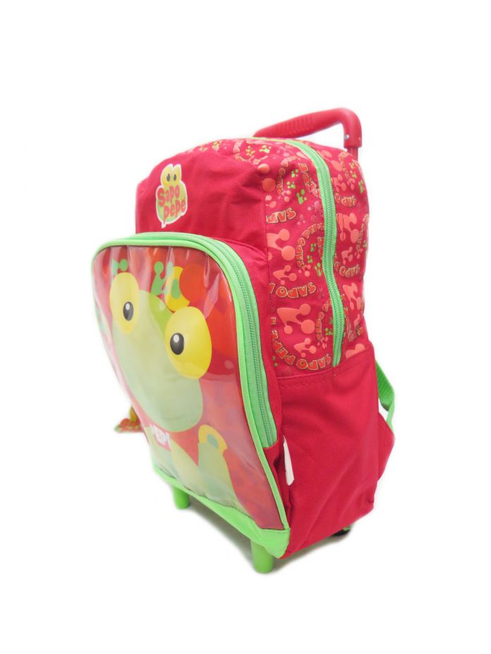 Mochila Sapo Pepe con carro Chica 12 pulgadas