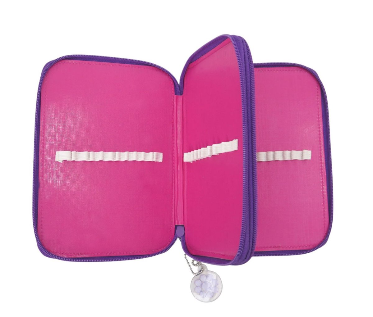 Cartuchera 2 pisos logo Barbie brillante dorado