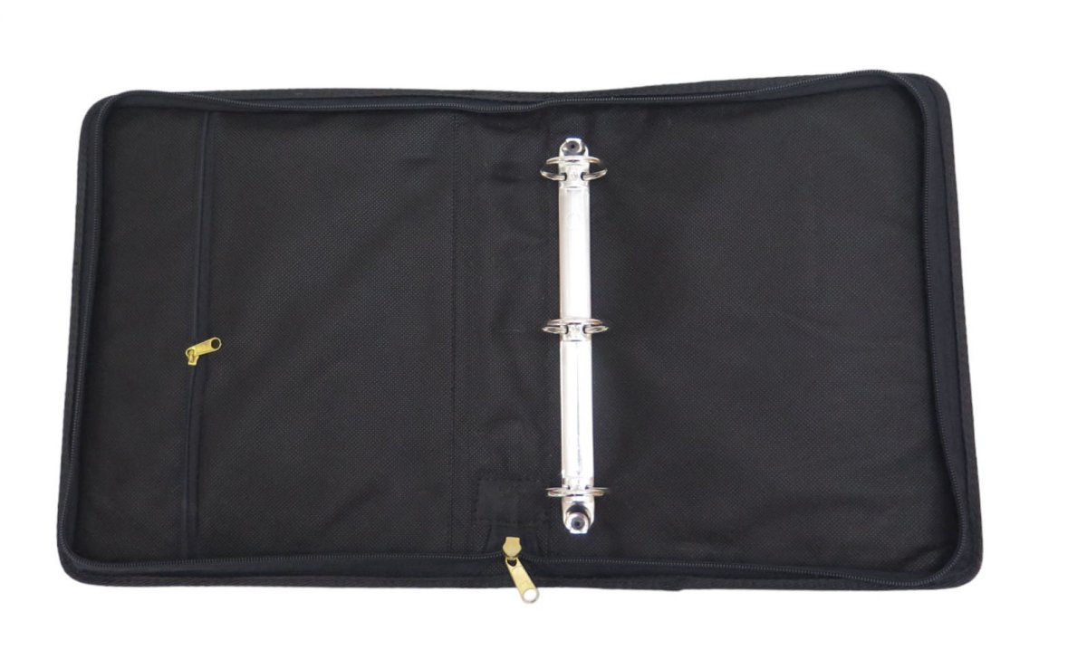 Carpeta N° 3 Forrada En Tela Con Cierre 3 Ganchos- Lisa