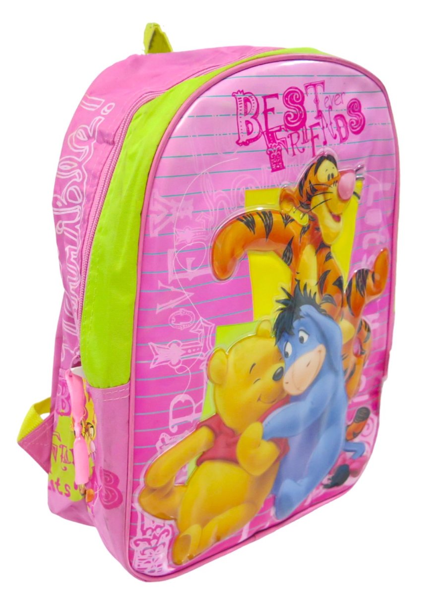 Mochila Espalda 36 Cm. Mediana Pooh Tiger y el Burro en relieve Best Fiends