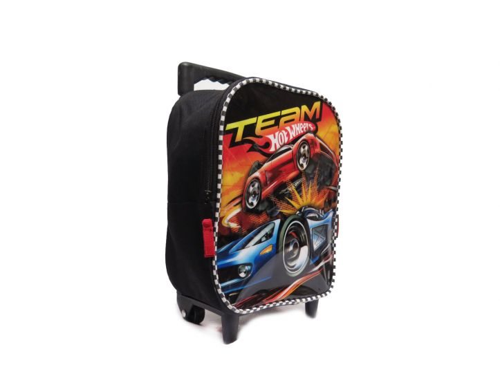 Mochila Team Hot Wheels con carro jardin cara vinilica