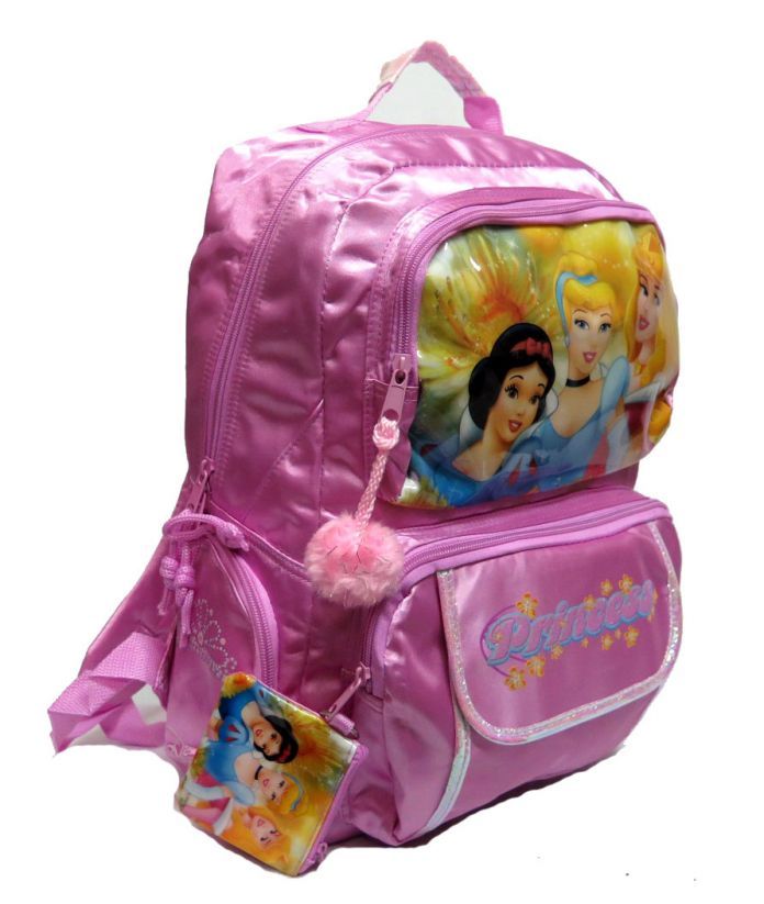 Mochila Princesa Espalda Princesas con bolsillos al frente y monedero