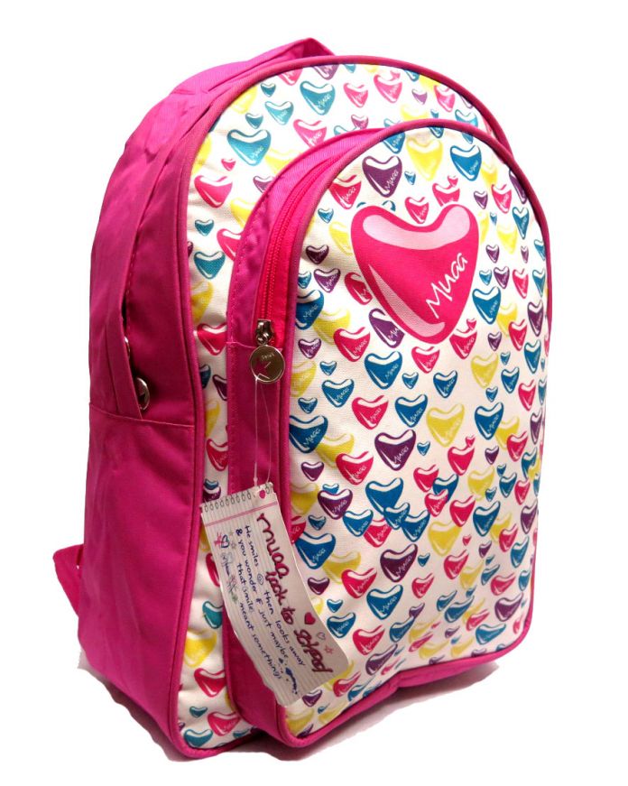 Mochila de Espalda Muaa llena de corazones de colores