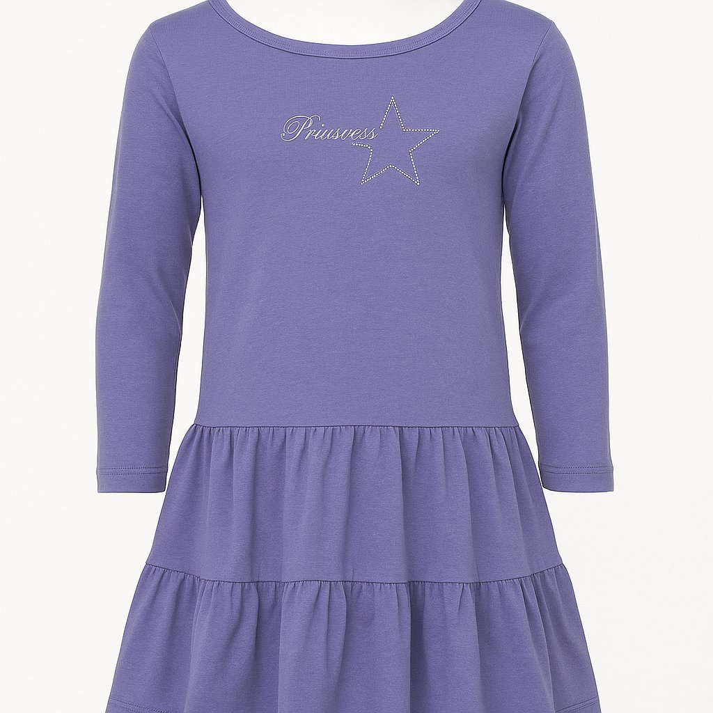 Vestido Princess Yersey Manga Larga