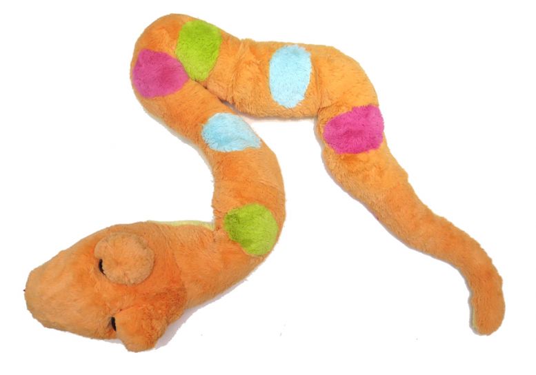 Serpiente, Vibora naranja con manchas de colores aprox 1,55m de largo Gabriel (tarta)