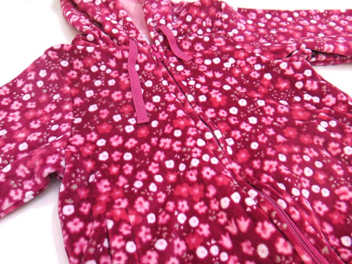 Campera con capucha con cierre Canguro Plush Flower