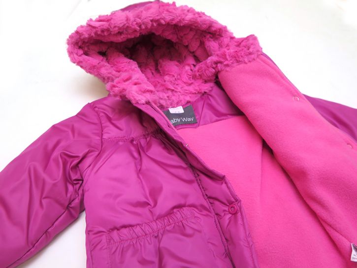 Campera - Interior de Polar - Campera con interior "Simil Piel" - "Glitter Rosario"