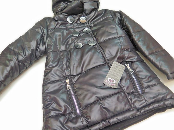 Tapado Nena con Capucha con Simil Piel