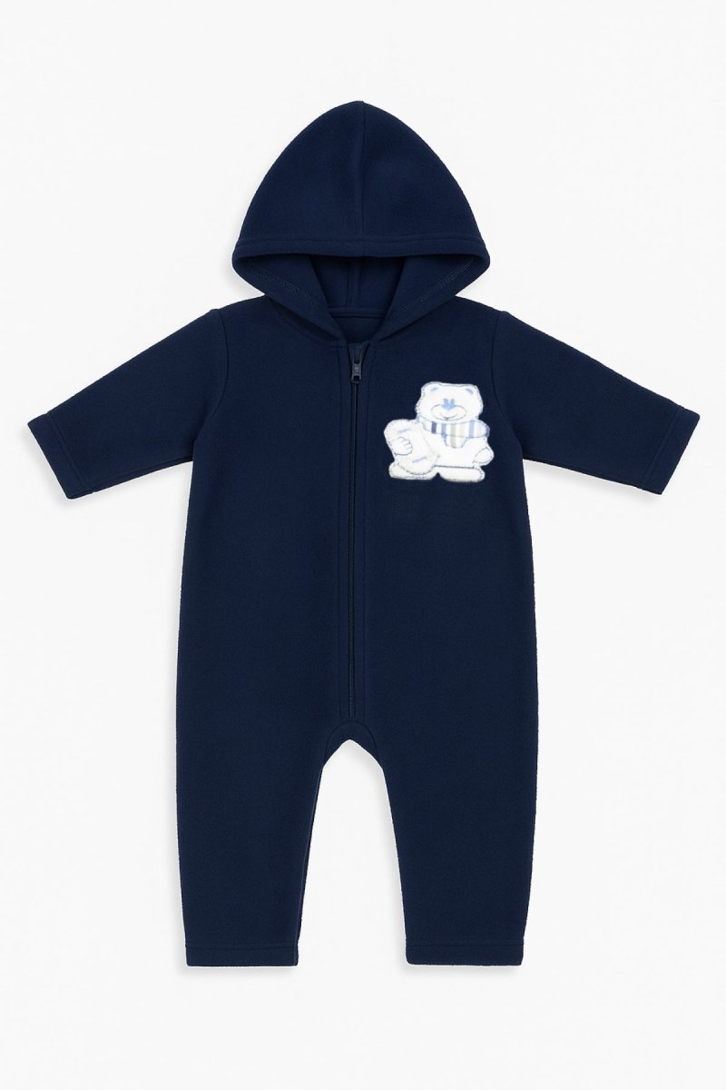 Enterito Polar con osito bordado Pie y Mano Rebatible