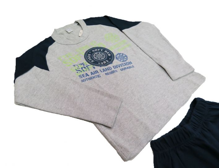 Pijama Manga Larga con Estampa