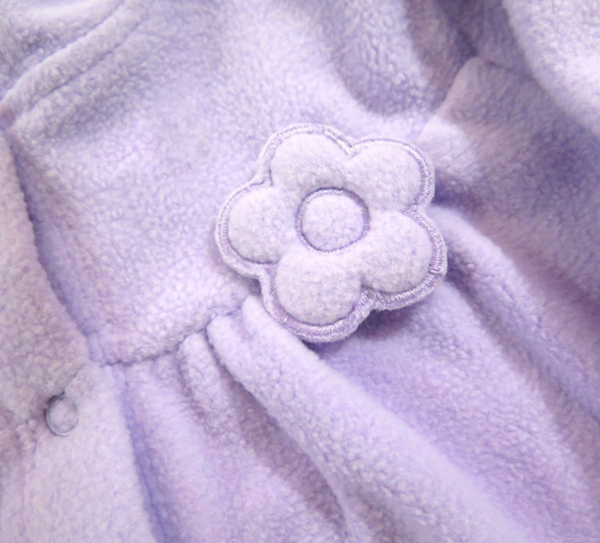 Tapado Polar Liso con Flor