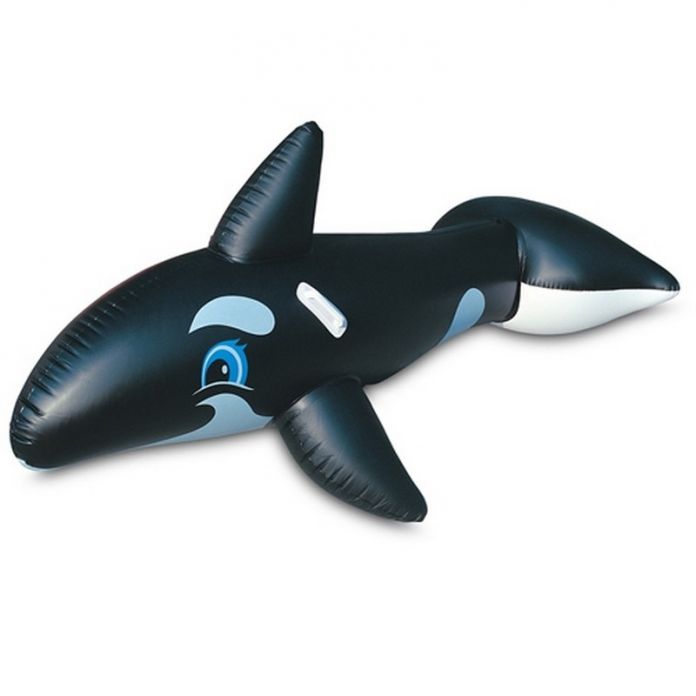 Orca - Ballena Inflable con manijas - 203 cm x 102 cm