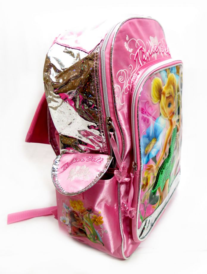 Mochila Tinker Bell Campanita con lentejuelas trae cartuchera