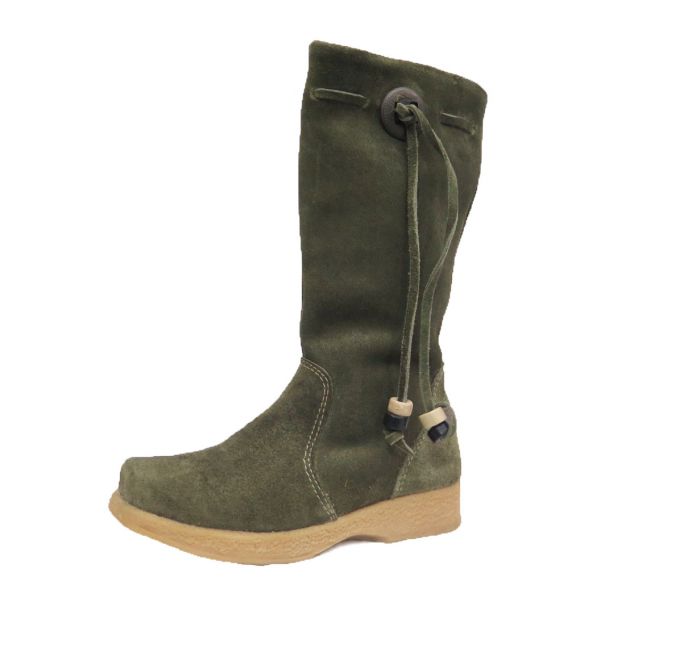 Bota de Gamuza con Flecos Alta