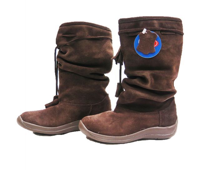 Bota Gamuza Arrugada Con Fleco