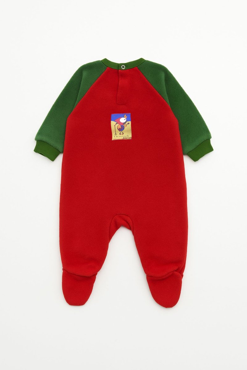 Enterito polar con cierre colores combinados