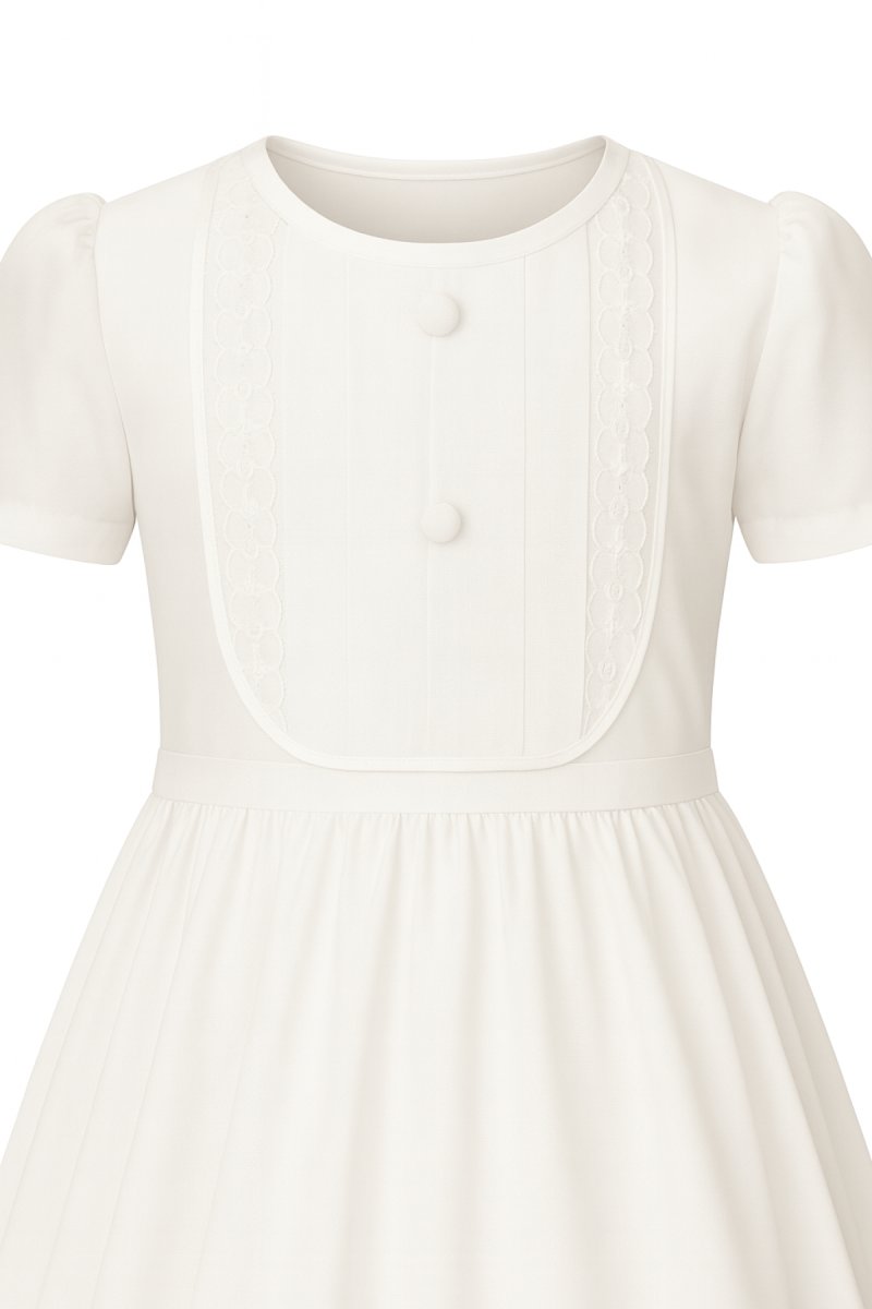 Vestido de comunion con botones en pechera