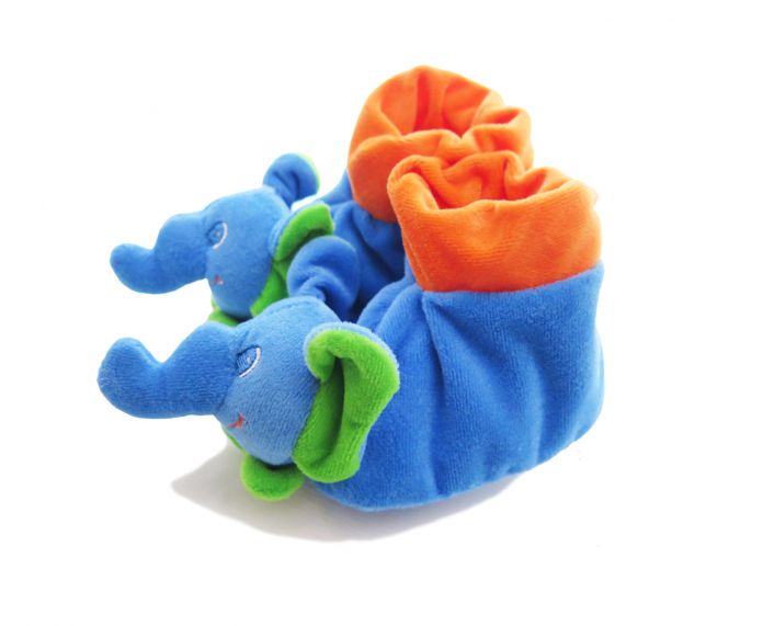 Botita Plush Antideslizante con carita y cascabel