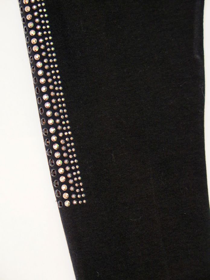 Calza de algodon con strass