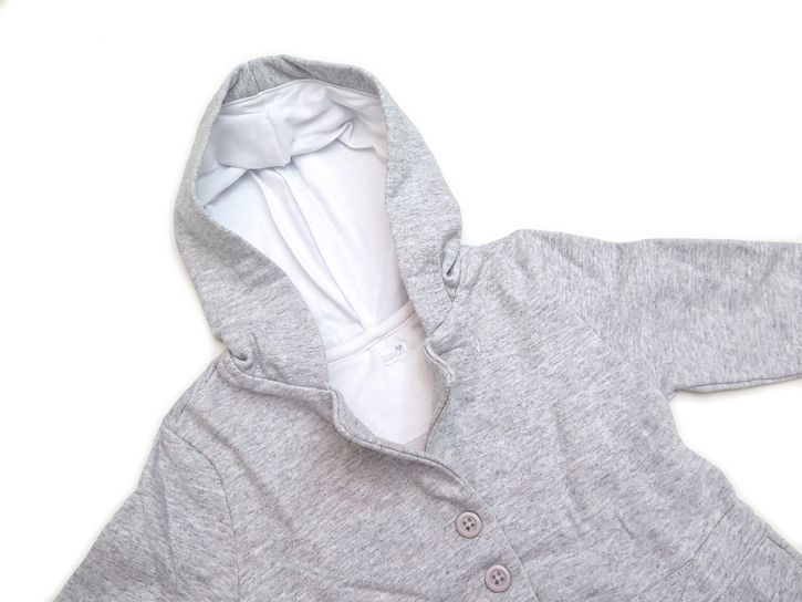 Campera Frisa Nena Con Capucha Roja Gris Salmon Rosa Diego