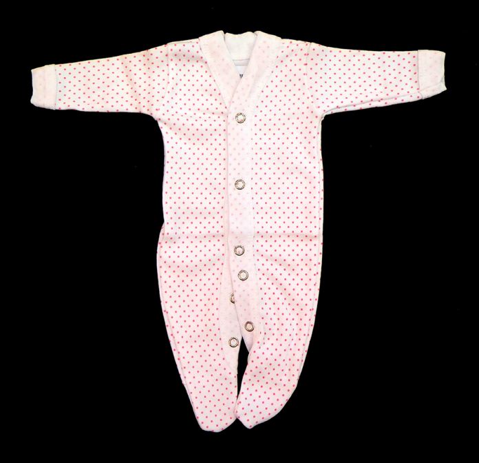 Enterito Manga Larga Con Pie Estampado Lunares Prematuro