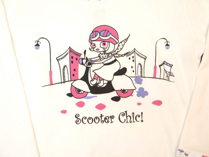 Pijama de Invierno Remera Manga Larga Estampado Nena y Pantalon