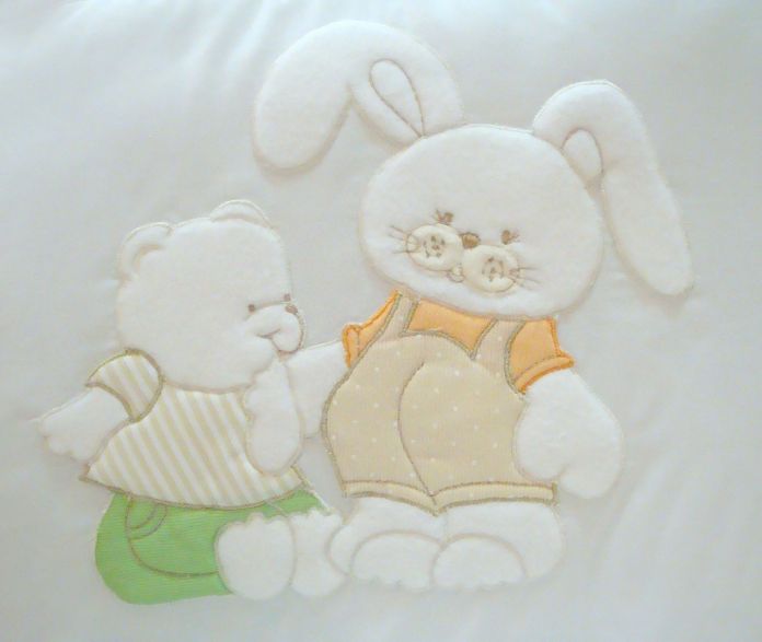 Catre de dormir Natural / Blanco Conejo y Oso