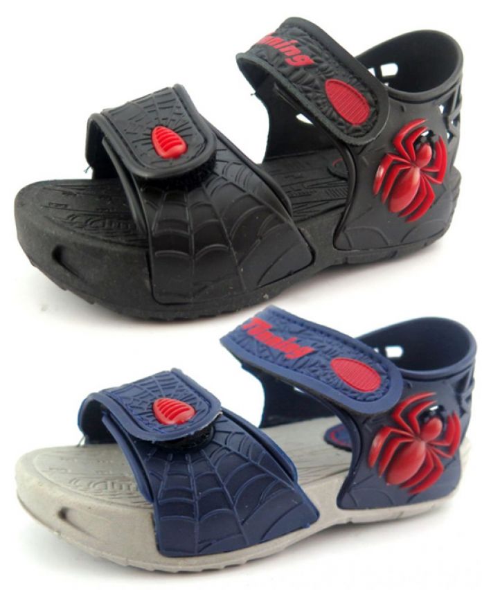 Sandalias Todo Goma 2 Velcros - Spider Man Hombre Araña
