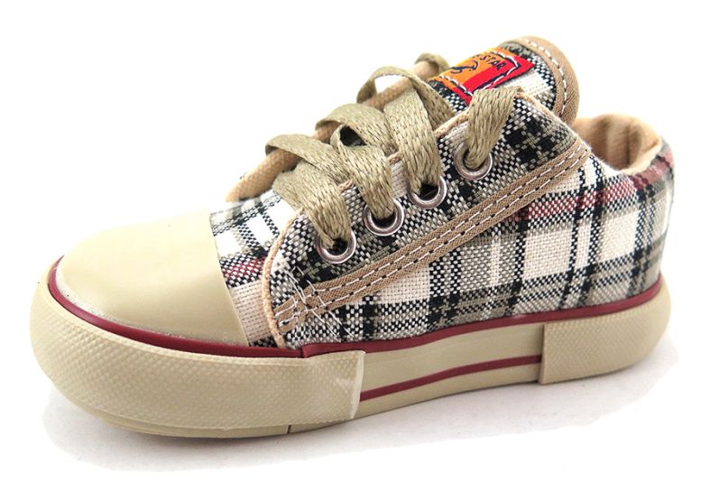 Zapatillas de Lona Con Cordon Escoces Con Aplique de Calavera