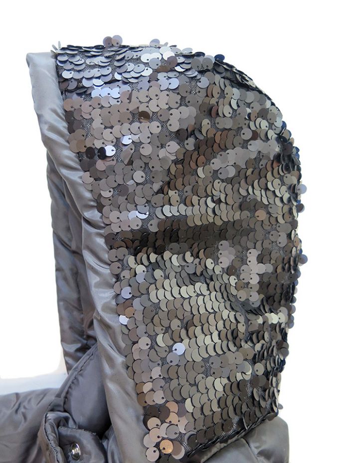 Campera con Wata para Nena - Capucha Desmontable con Lentejuelas