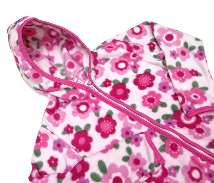 Campera Polar Estampada Nena con Cierre