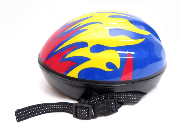 Casco de Protección Con Estampado de Llamas