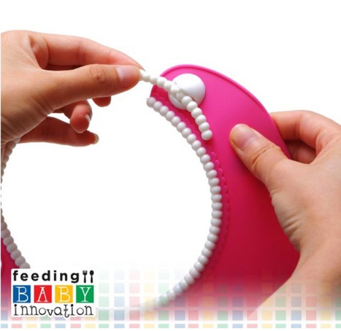 Babero de Silicona Con Cuello Ajustable y Bolsillo