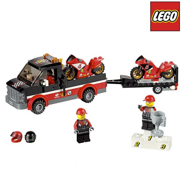 Lego City Camion Remolque Para Moto Racing Bike Transporter