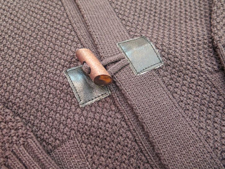 Saco Tejido Con Alamar Con Capucha