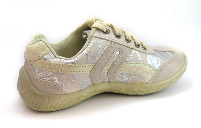 Zapatillas Con Cordones y Glitter