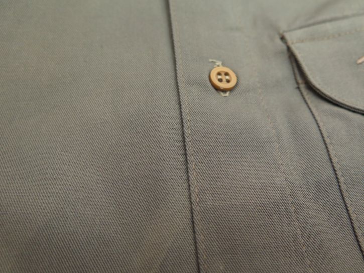 Camisa Manga Larga Gabardina Lisa con Bolsillo