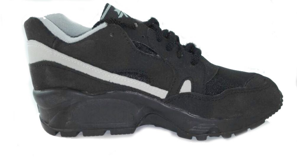 Zapatillas Con Cordon Combinado Tela y Cuerina Con Camara de Aire