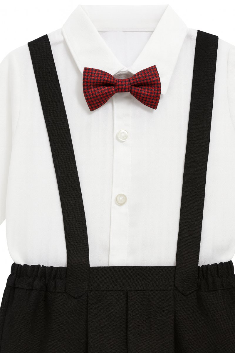 Conjunto Chaleco Camisa, Pantalon y moño