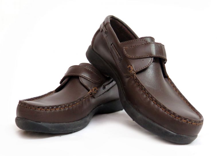 Zapato Colegial Nautico con velcro