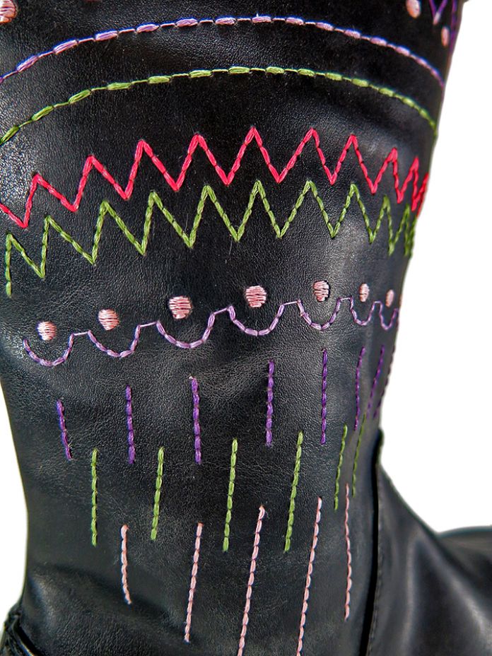 Bota India Alta Bordada