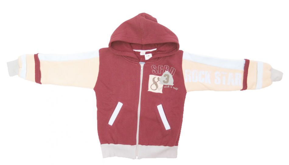 Campera de Algodon Con Friza y Capucha Estampada 83