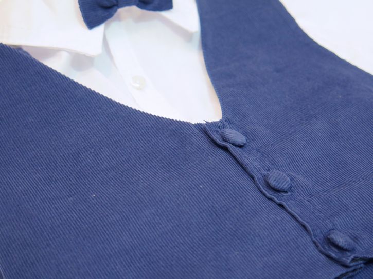 Conjunto Bautismo 3 piezas corderoy - Varon