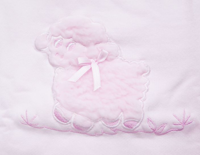 Buzo de Algodon Frizado Con Aplique de Oveja