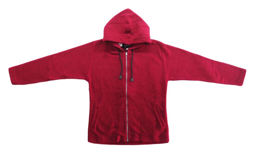 Campera Polar Colegial Con Capucha