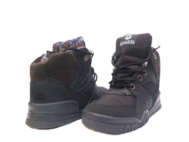 Borcego Bota Con Cordon Tela - Ecocuero