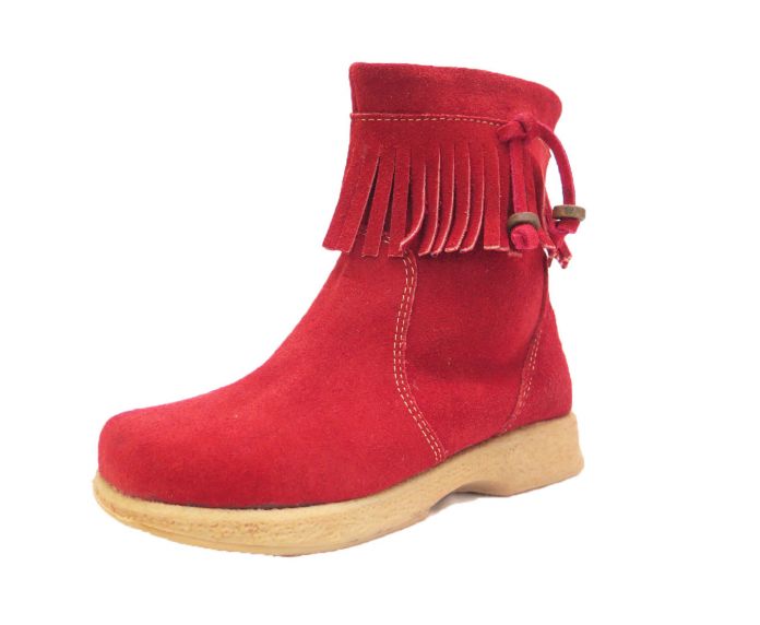 Bota Corta Gamuza con Flecos