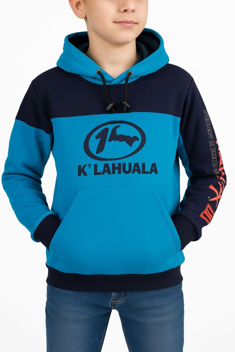 Buzo Frizado Con Capucha Forrada Con Red Estampado