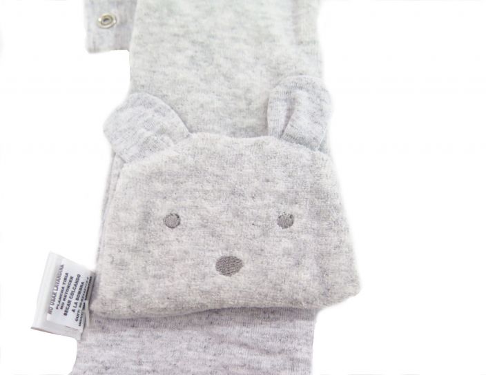 Bufanda de Towell y Algodon con Aplique de Oso